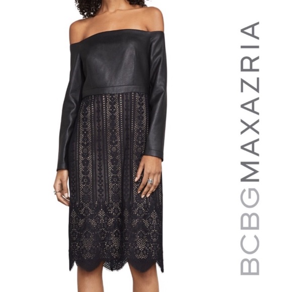 Bcbgmaxazria Off shoulder lace dress NWT - Picture 2 of 7